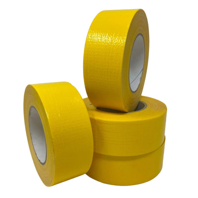 Bygg/Betongtejp 4 - Pack Vävtejp Gul 50mm x 50m - Sanojtape