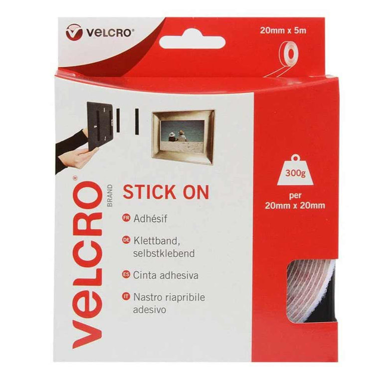 Tarranauha Itsekiinnittyvä Stick-On® Velcro® 20mm x 5m