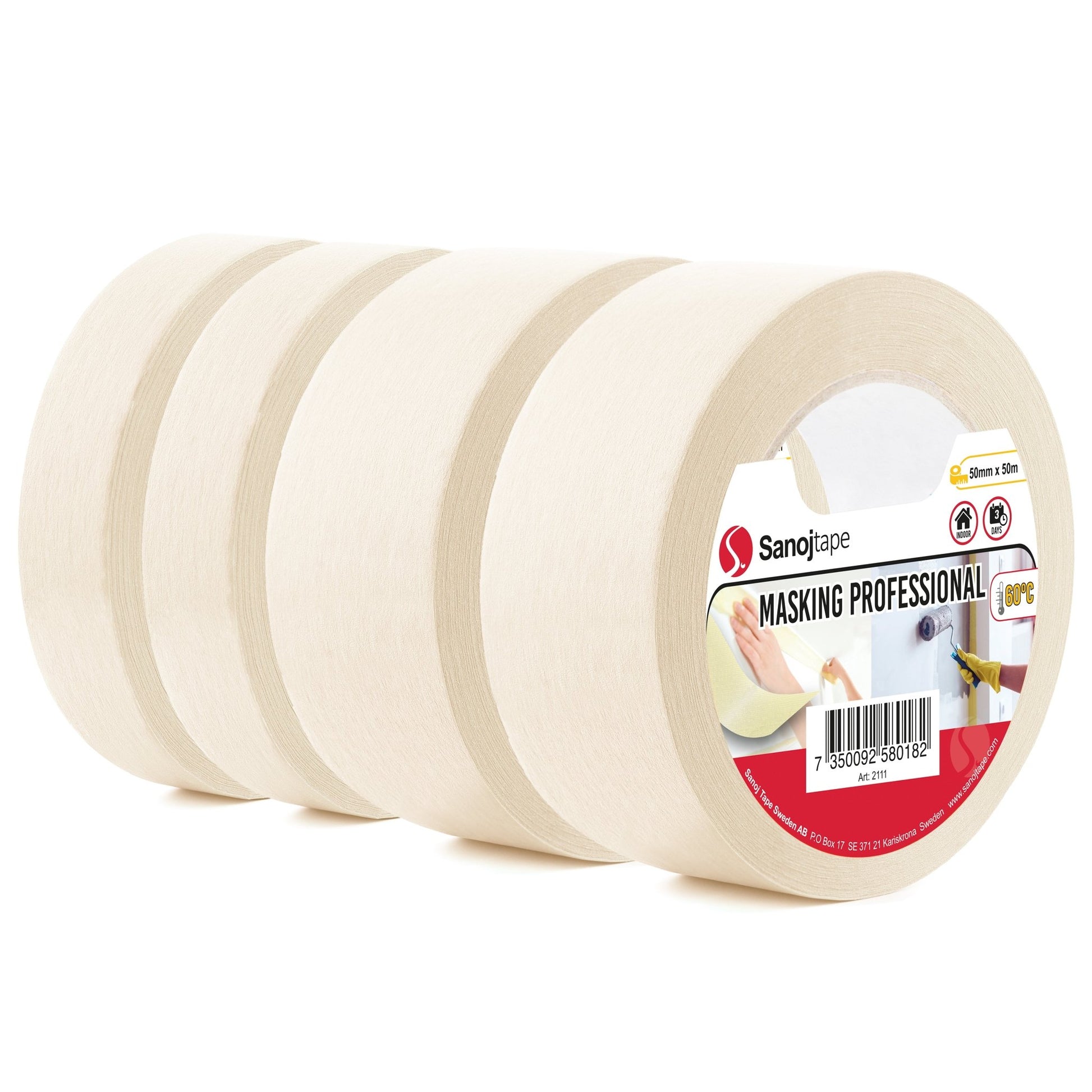 Standard Maskeringstejp Classic Beige - För Maskering Dekoration Inomhus - Sanojtape SE