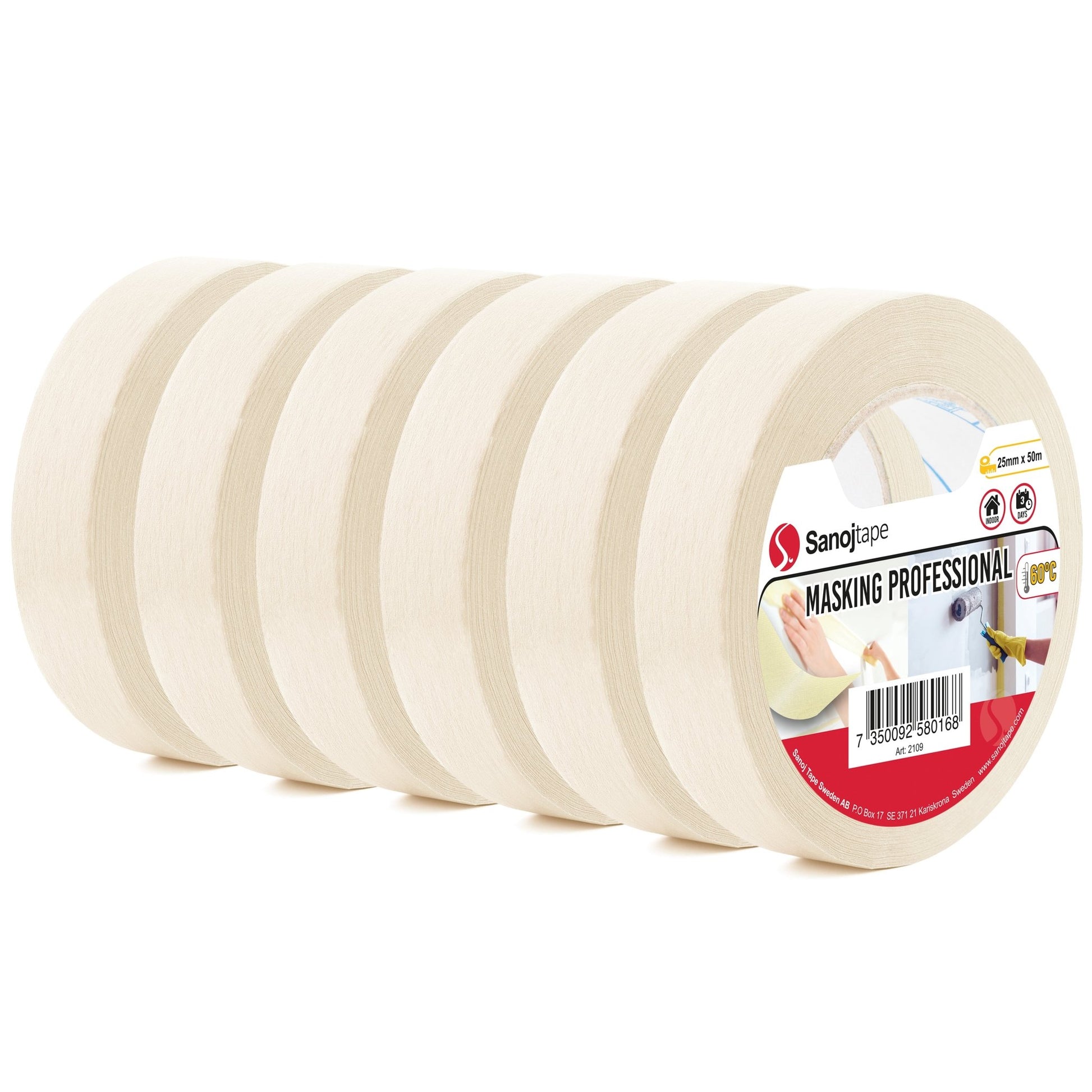 Standard Maskeringstejp Classic Beige - För Maskering Dekoration Inomhus - Sanojtape SE