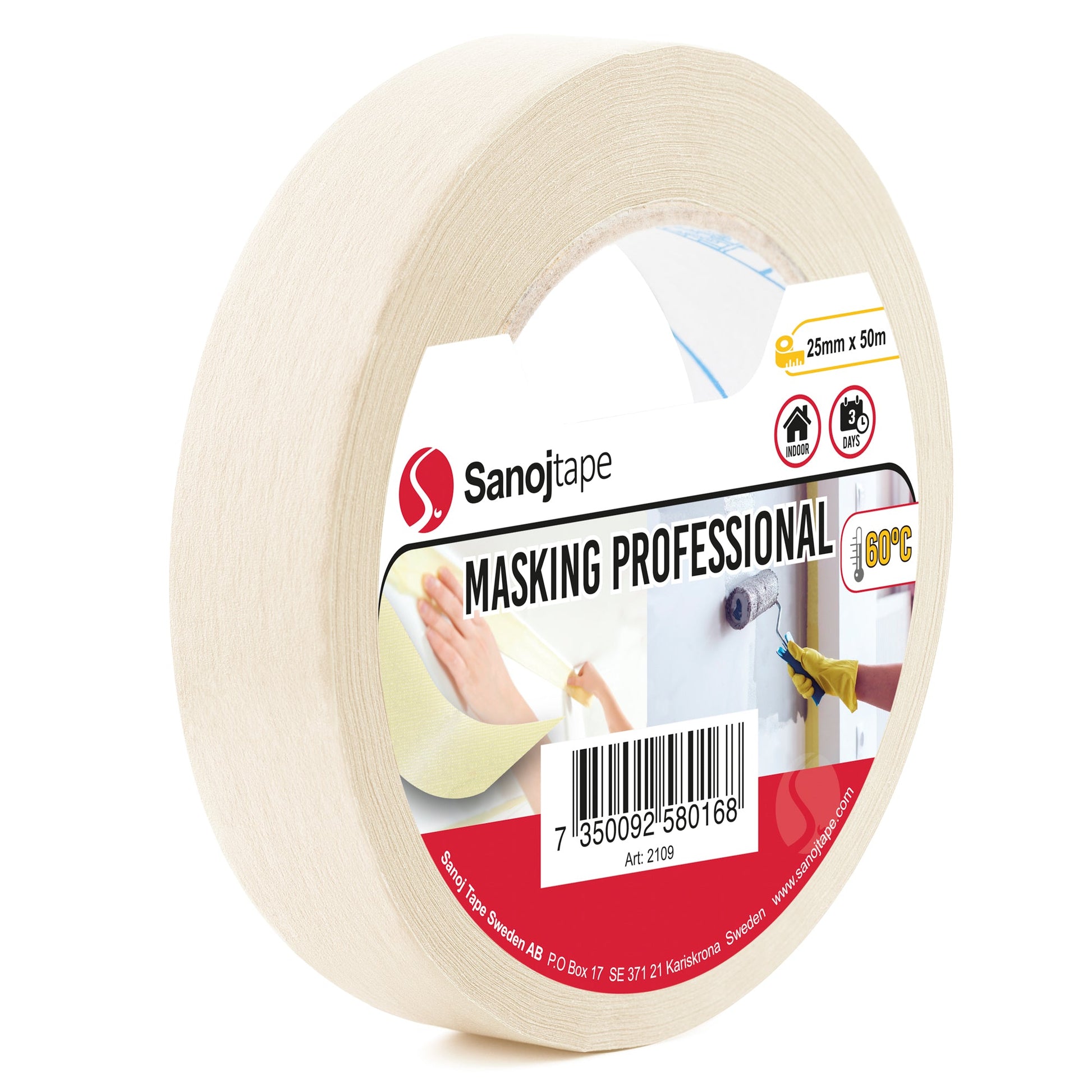 Standard Maskeringstejp Classic Beige - För Maskering Dekoration Inomhus - Sanojtape SE