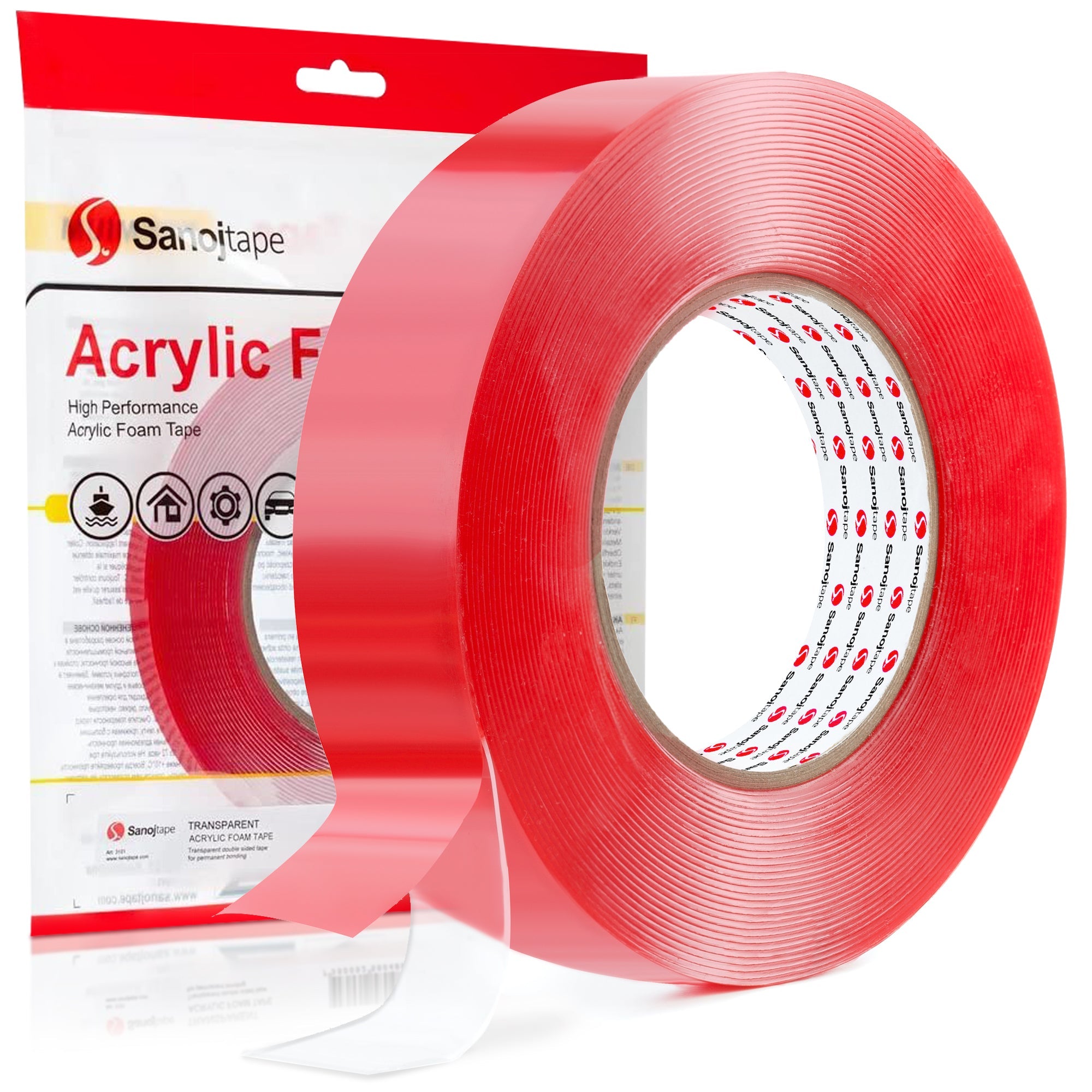 Stark Dubbelhäftande Transparent Akrylfoamtejp - Extremt stark - Sanojtape SE