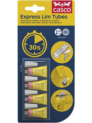 Superlim Casco Express Lim Tuber 0,5g x 4 Droppfritt - Sanojtape SE