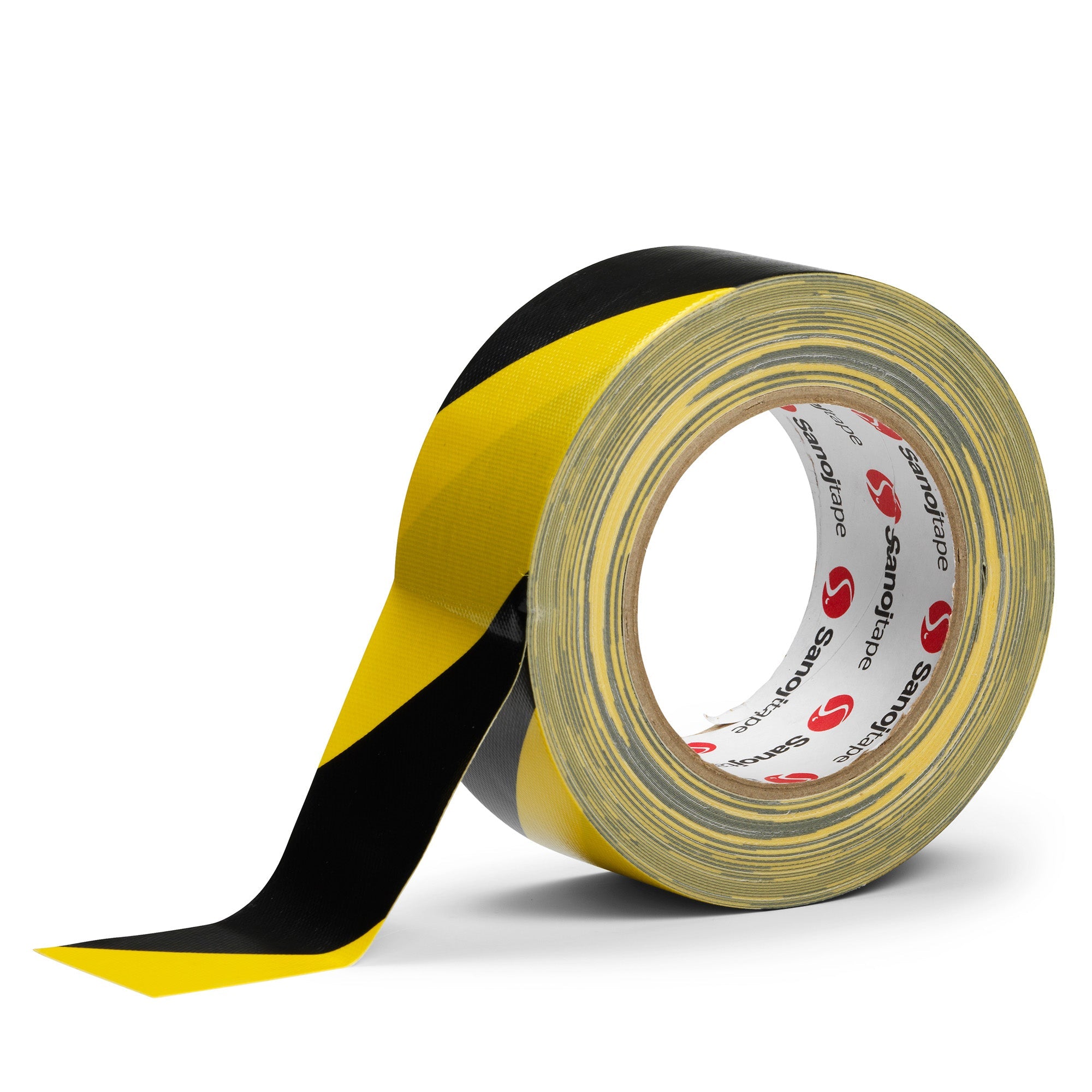 Varningstejp & Markeringstejp 50mm x 25m Gul/Svart Vävtejp - Sanojtape SE